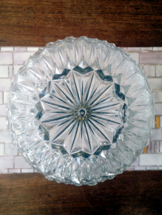 plafonnier applique globe en verre relief vintage Bloomis