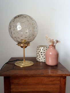 lampe globe ancien moucheté lunaire style vintage Bloomis