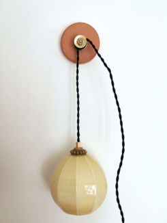 Patère murale terracotta fleur lampe baladeuse décoration vintage Bloomis