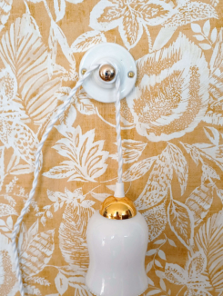 Patère murale porcelaine lampe baladeuse slow décoration Bloomis