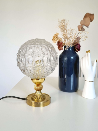 Lampe à poser globe vintage décoration upcycling Bloomis