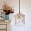 Suspension globe vintage bobèche upcycling luminaire Bloomis
