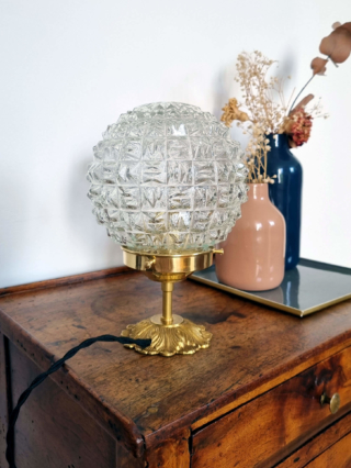 Lampe vintage globe transparent slow décoration création Bloomis