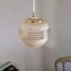 lampe baladeuse globe verre rose art déco luminaire vintage Bloomis