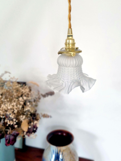 lampe baladeuse tulipe décoration bohème vintage. Luminaire ancien Bloomis