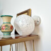 Applique globe vintage verre de clichy blanc décoration luminaire Bloomis