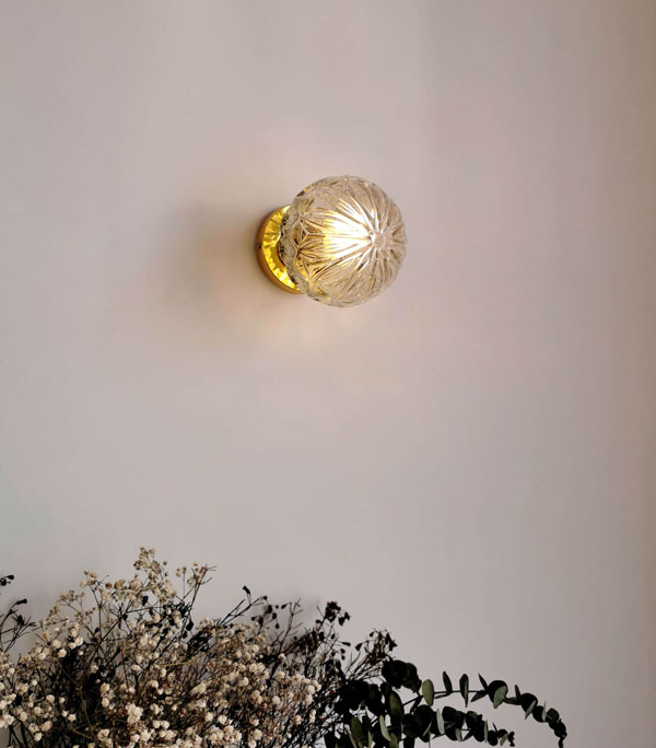 applique murale globe verre luminaire décoration vintage Bloomis