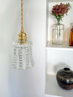 Lampe baladeuse globe verre décoration vintage luminaire upcycling Bloomis