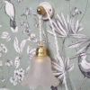 patère murale porcelaine et métal doré accroche lampe baladeuse décoration vintage Bloomis