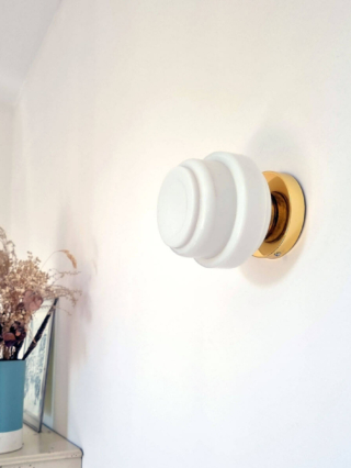 applique murale opaline création upcycling Bloomis
