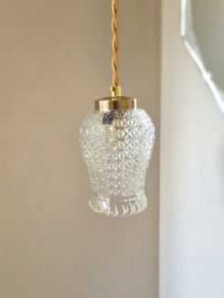 lampe baladeuse globe en verre vintage chic décoration - création Bloomis