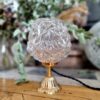 Lampe globe vintage verre facetté création upcyling Bloomis