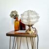 lampe à poser globe fleur années 30 luminaire vintage Bloomis