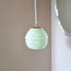 lampe baladeuse globe en verre de clichy vert menthe décoration luminaire vintage Bloomis