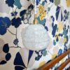 lampe baladeuse globe en verre de clichy blanc décoration luminaire vintage Bloomis