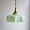 suspension opaline vert pastel décoration vintage luminaire Bloomis