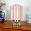 Lampe globe vintage opaline art déco rose création upcyling Bloomis