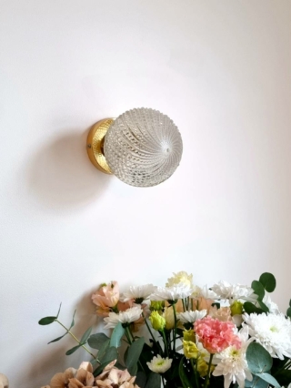 applique murale globe en verre vintage. Luminaire décoration vintage Bloomis
