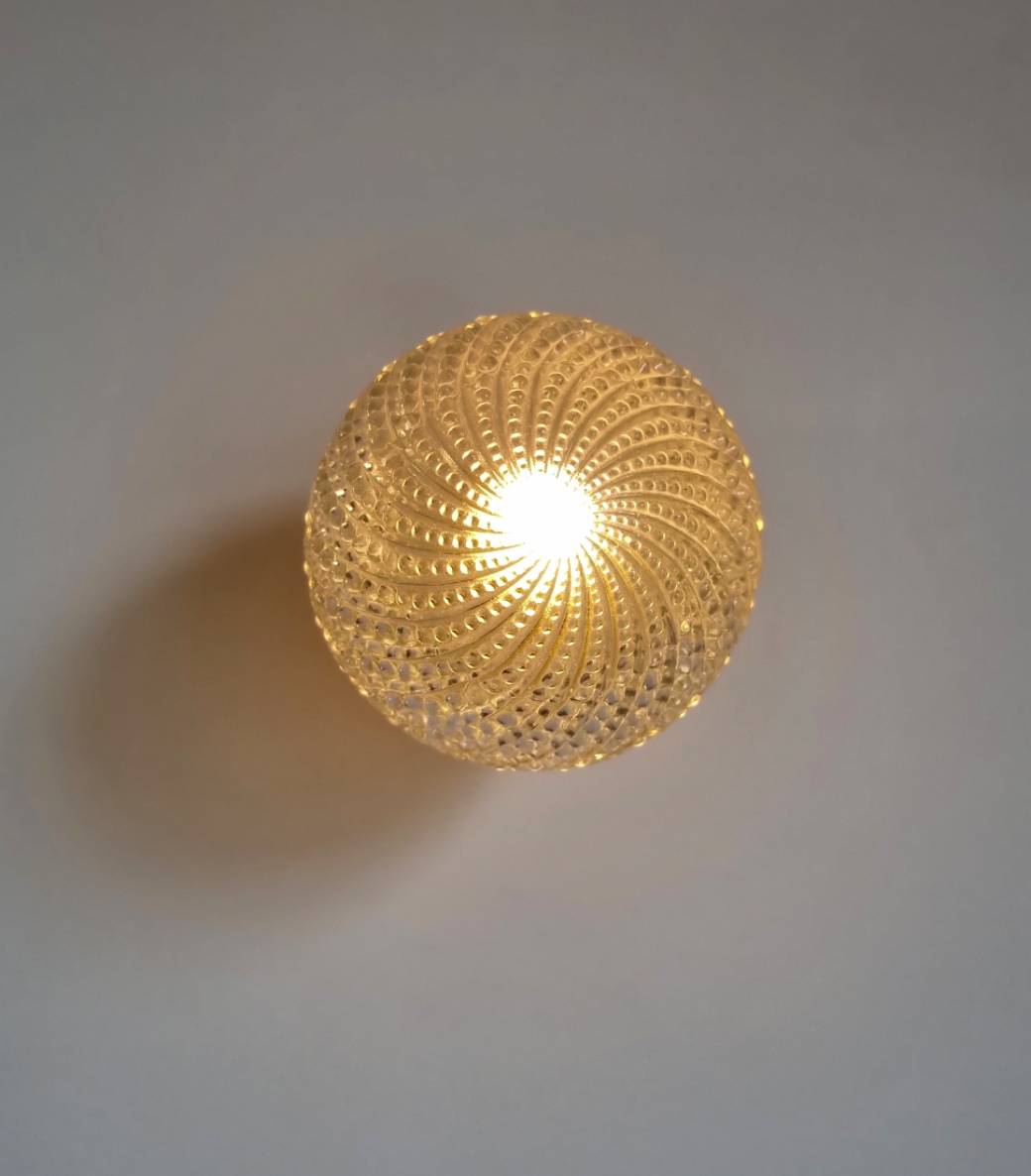 applique murale globe en verre vintage. Luminaire décoration vintage Bloomis