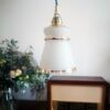 Lampe baladeuse globe en verre sablé. luminaire vintage Bloomis