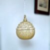 Lampe baladeuse globe verre de clichy jaune. Luminaire vintage art déco Bloomis