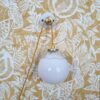 patère murale porcelaine et laiton accroche murale lampe baladeuse - Création upcycling Bloomis