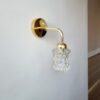 Applique murale globe en verre Targhetti. Luminaire vintage Bloomis