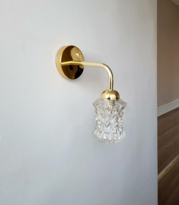 Applique murale globe en verre Targhetti. Luminaire vintage Bloomis