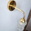 Applique murale globe en verre Targhetti. Luminaire vintage Bloomis