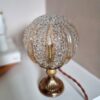 lampe à poser globe en verre transparent et ambré art déco luminaire vintage Bloomis