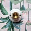 Patère murale en porcelaine et bouton laiton - Collection Les Imparfaites Bloomis