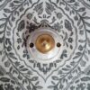 Patère murale en porcelaine et bouton laiton - Collection Les Imparfaites Bloomis