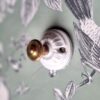 Patère murale en porcelaine et bouton laiton - Collection Les Imparfaites Bloomis