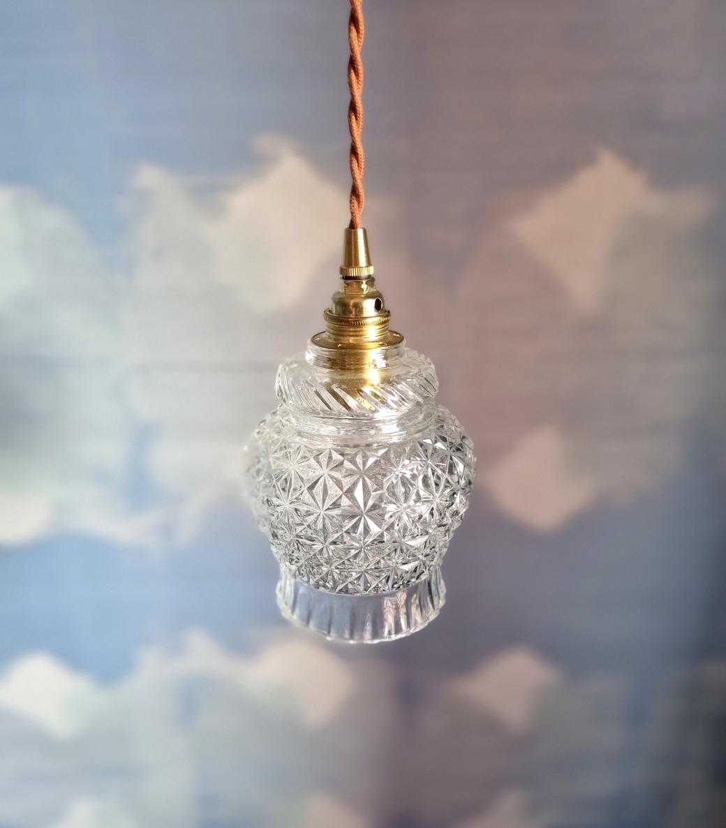 lampe-baladeuse-globe-verre-moule-vintage-luminaire-deco-cordon-daim_bloomis Lampe baladeuse globe verre et son cordon tressé à personnaliser. Luminaire vintage Bloomis