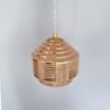 suspension verre de clichy rose art déco luminaire vintage Bloomis