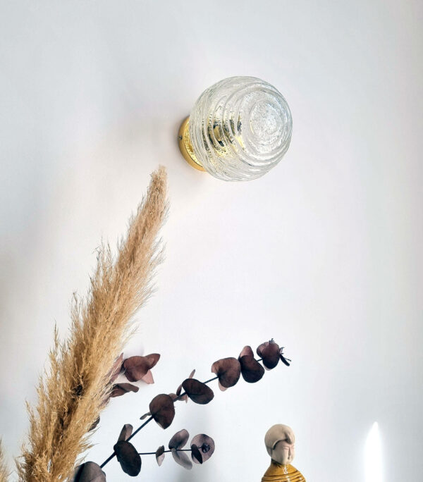 applique murale globe en verre vintage. Luminaire décoration vintage Bloomis