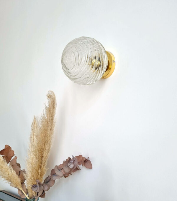 applique murale globe en verre vintage. Luminaire décoration vintage Bloomis
