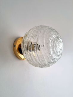 applique murale globe en verre vintage. Luminaire décoration vintage Bloomis