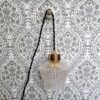 Patère murale en porcelaine et bouton laiton - Création Bloomis